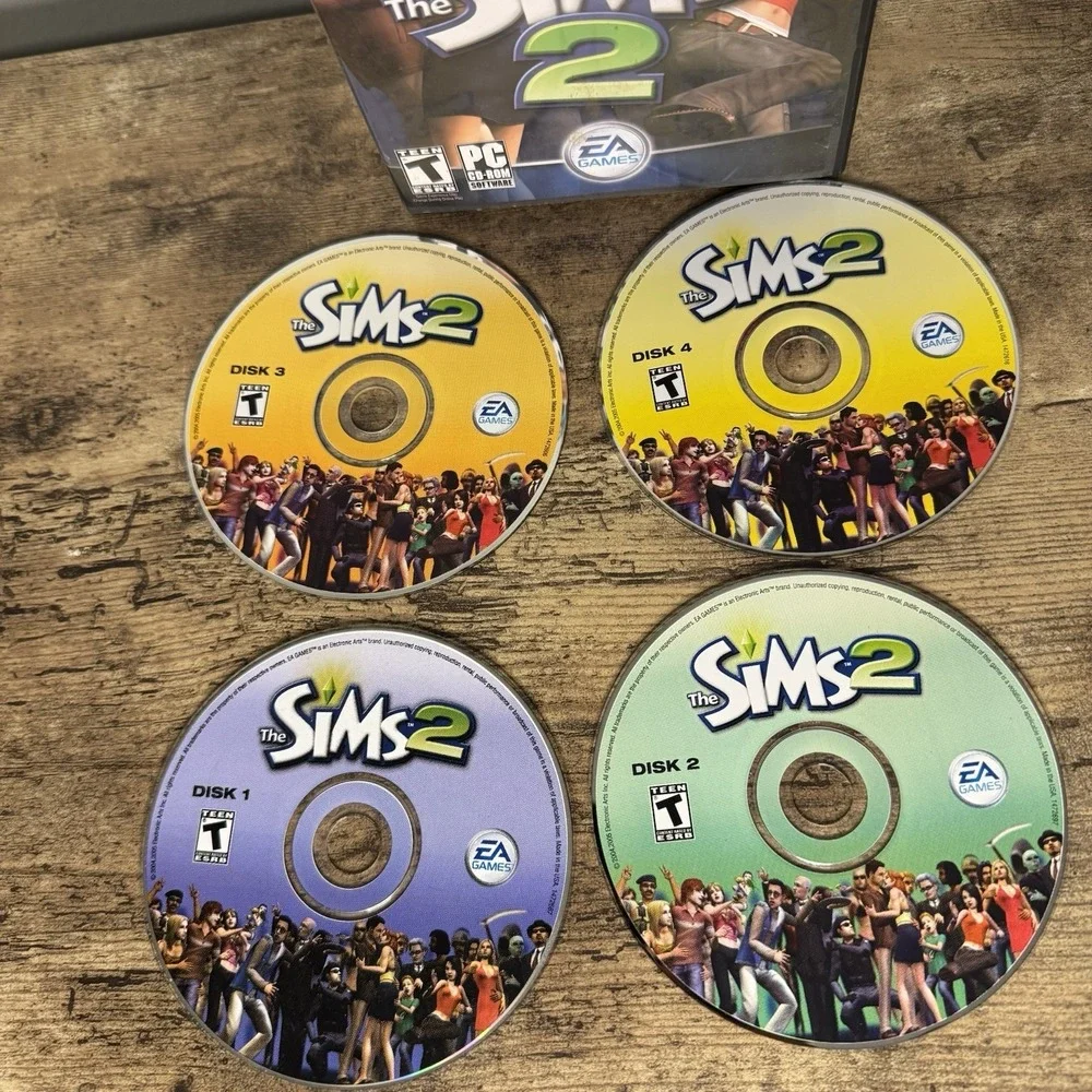 The Sims 2 (PC, 2004) CD-ROM Complete 4-Disc Set